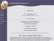 Tablet Screenshot of languageskillstherapy.org